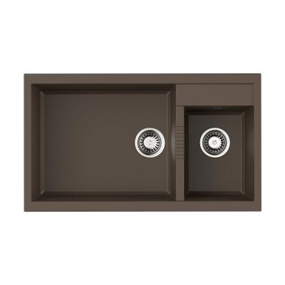 Гранитная мойка Omoikiri Tedori 86-2-LB-ES Tetogranit/espresso