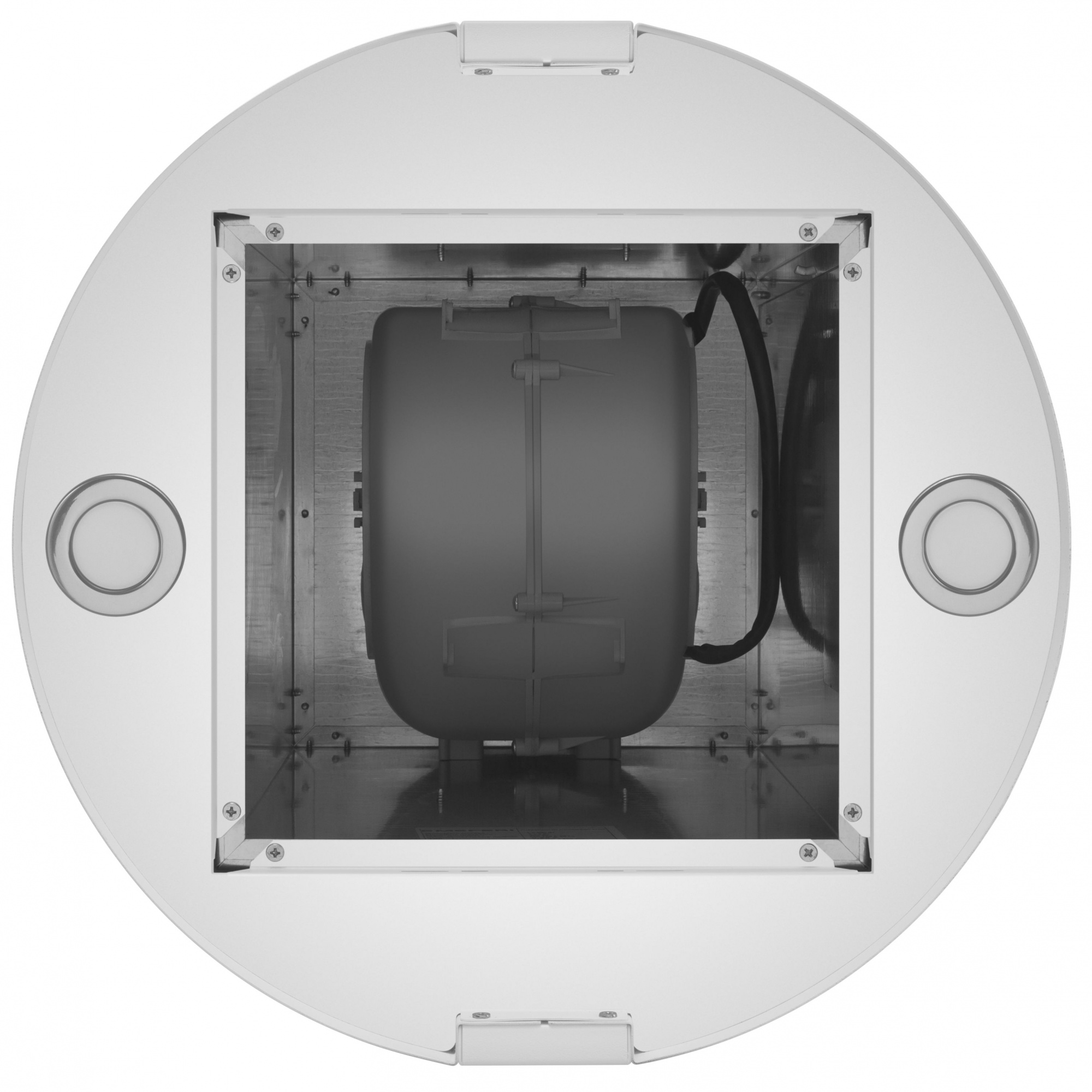 Вытяжка кухонная цилиндрическая островная MEFERI TUBE40WH ISLA POWER, 40 см, белая, производительность 850 м3/ч, 3 скорости, низкий уровень шума, режимы отвод и рециркуляция, гарантия 3 года