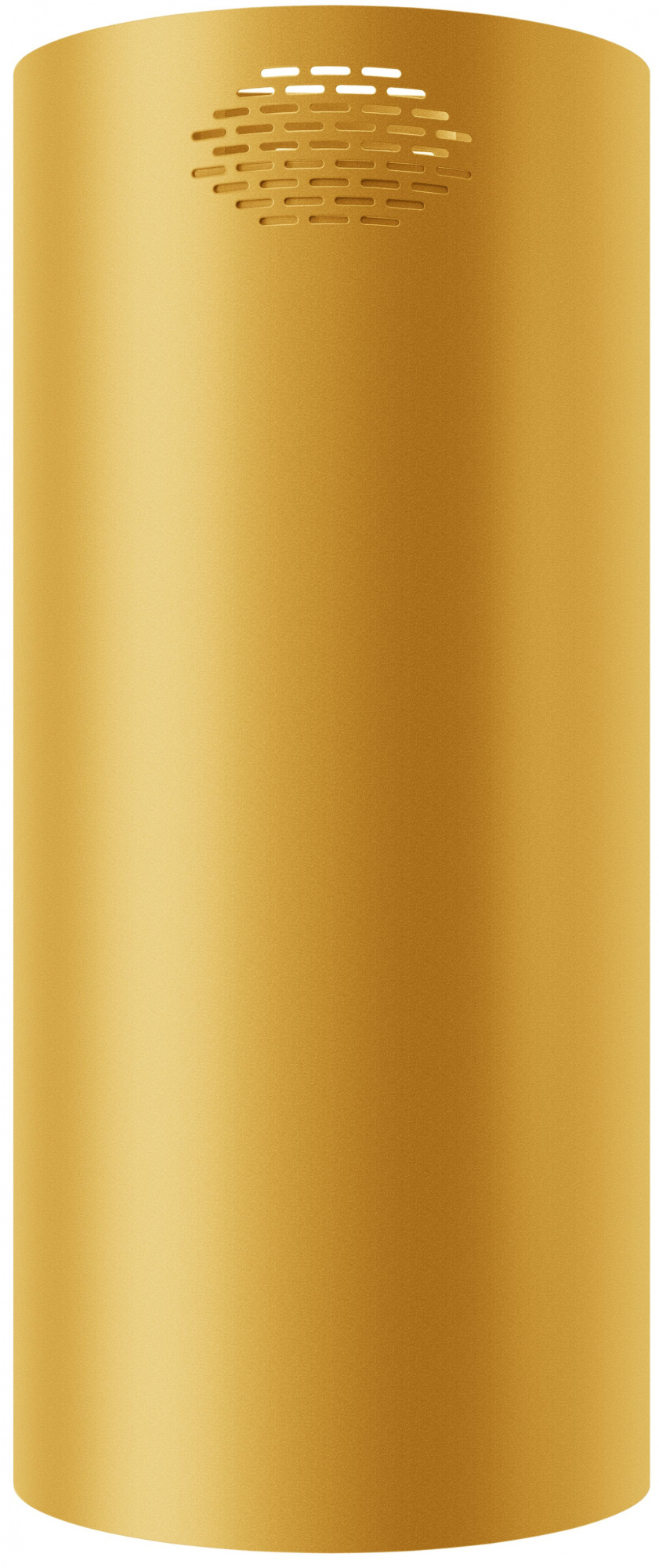 Вытяжка кухонная цилиндрическая островная MEFERI TUBE40GOLD ISLA COMFORT PLUS, 40 см, золотая, производительность 1200 м3/ч, 5 скоростей, режимы отвод и рециркуляция, сенсорное управление, гарантия 3 года