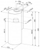 Цилиндрическая вытяжка Smeg KR37XE