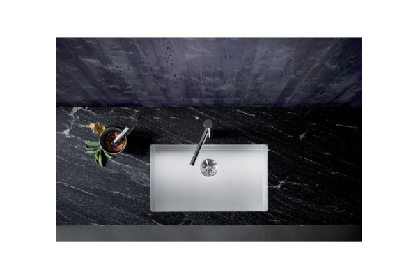 Гранитная мойка Blanсo ZEROX 700-U нерж.сталь Dark Steel с отв. арм. InFino®