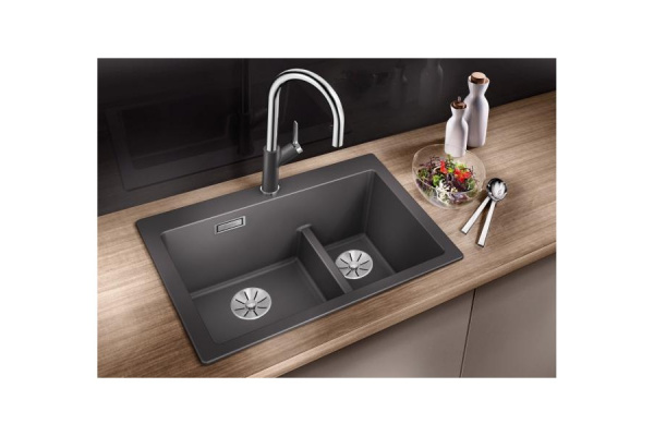 Гранитная мойка Blanсo PLEON 6 Split SILGRANIT PuraDur белый
