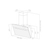 Наклонная вытяжка Elica STRIPE WH/A/60/LX
