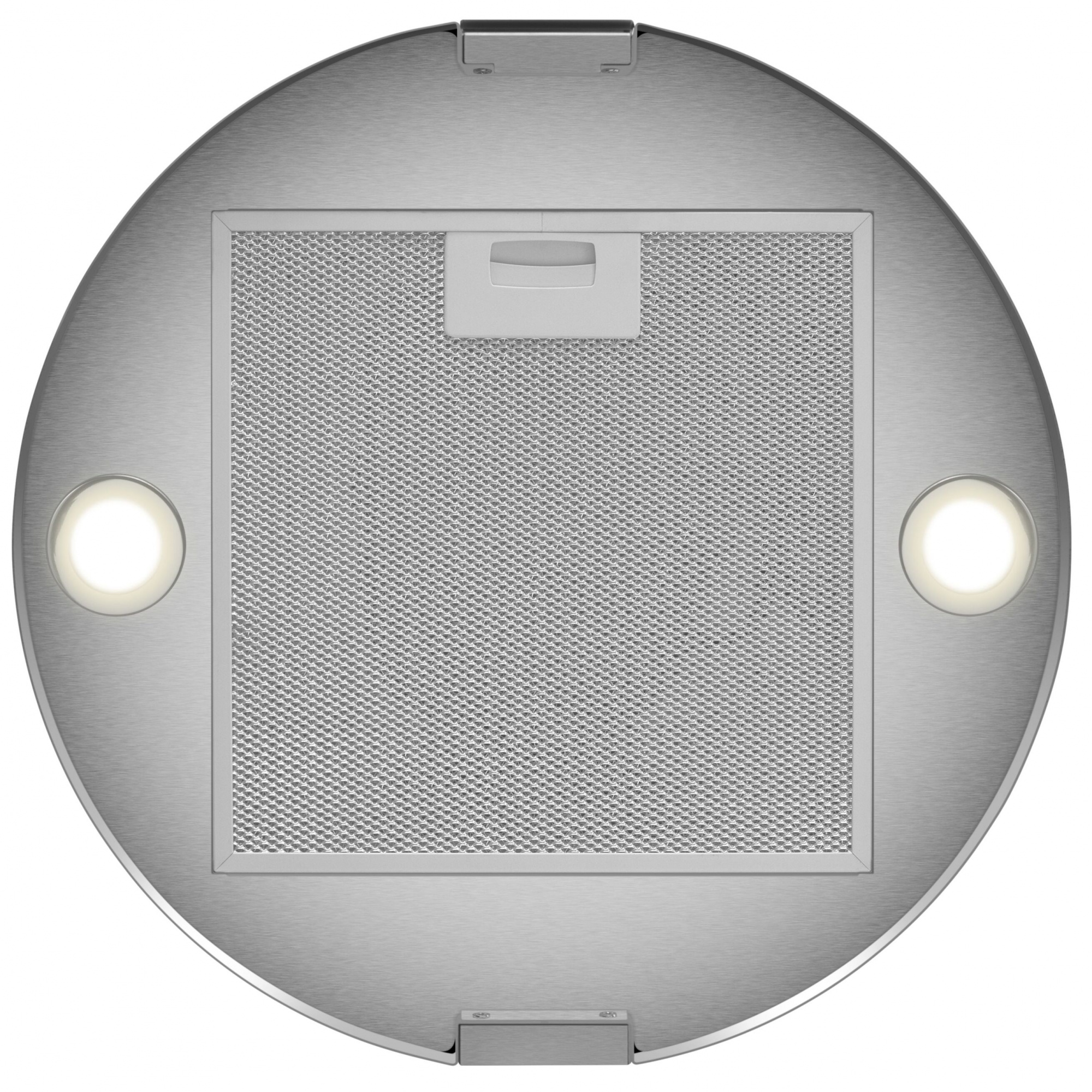 Вытяжка кухонная цилиндрическая островная MEFERI TUBE40IX ISLA COMFORT PLUS, 40 см, серая, производительность 1200 м3/ч, 5 скоростей, режимы отвод и рециркуляция, сенсорное управление, гарантия 3 года