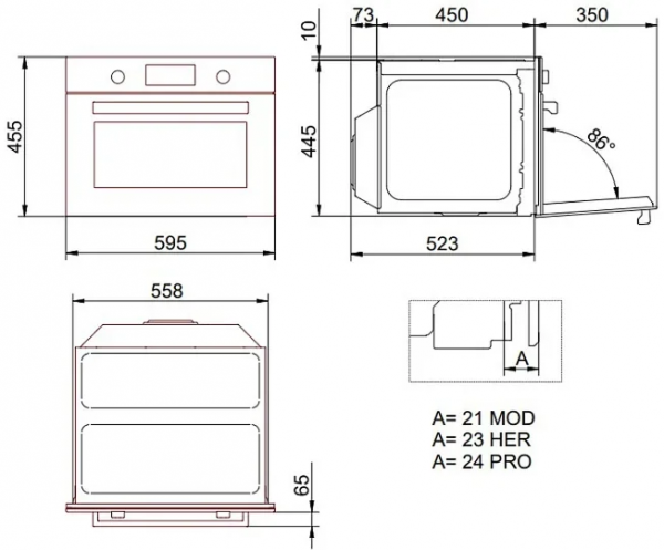 Печь микроволновая встраиваемая Bertazzoni FMOD4077MTB1