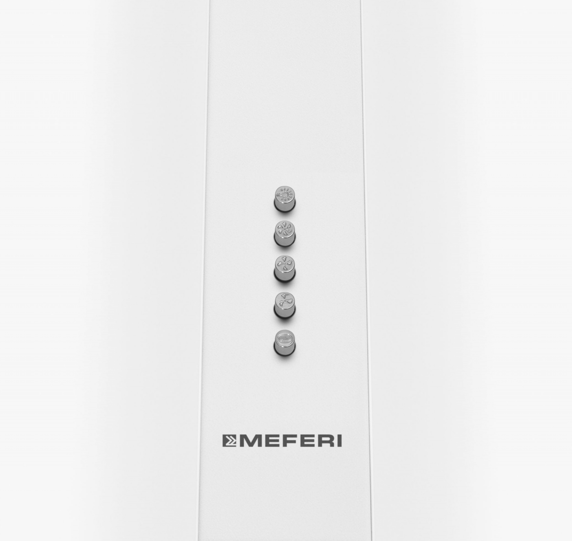 Вытяжка кухонная цилиндрическая островная MEFERI TUBE40WH ISLA POWER, 40 см, белая, производительность 850 м3/ч, 3 скорости, низкий уровень шума, режимы отвод и рециркуляция, гарантия 3 года