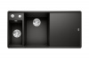 Гранитная мойка Blanсo AXIA III 6 S-F SILGRANIT черный чаша слева, доска стекло c кл.-авт. InFino®