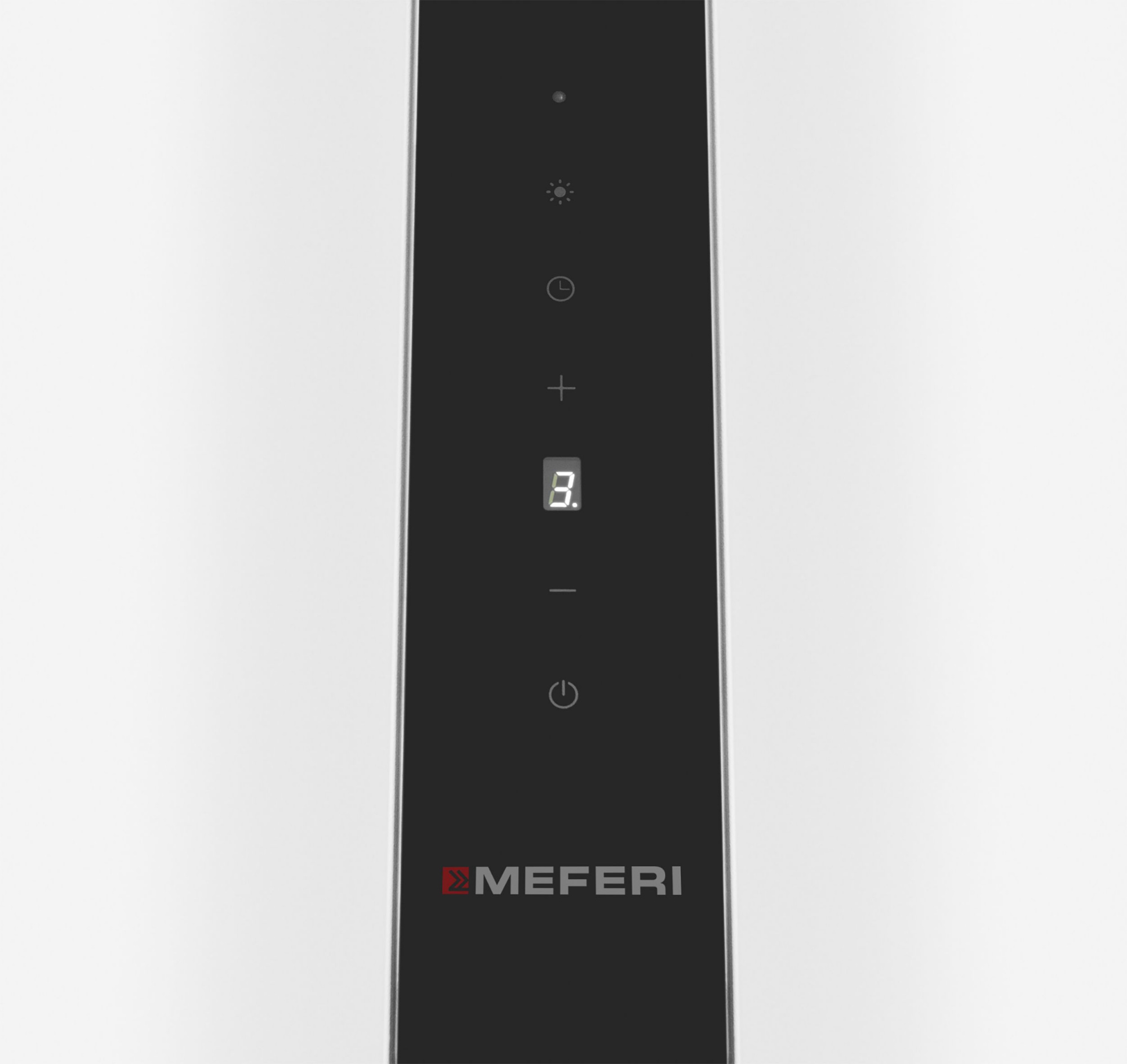 Вытяжка кухонная цилиндрическая островная MEFERI TUBE40WH ISLA COMFORT PLUS, 40 см, белая, производительность 1200 м3/ч, 5 скоростей, режимы отвод и рециркуляция, сенсорное управление, гарантия 3 года