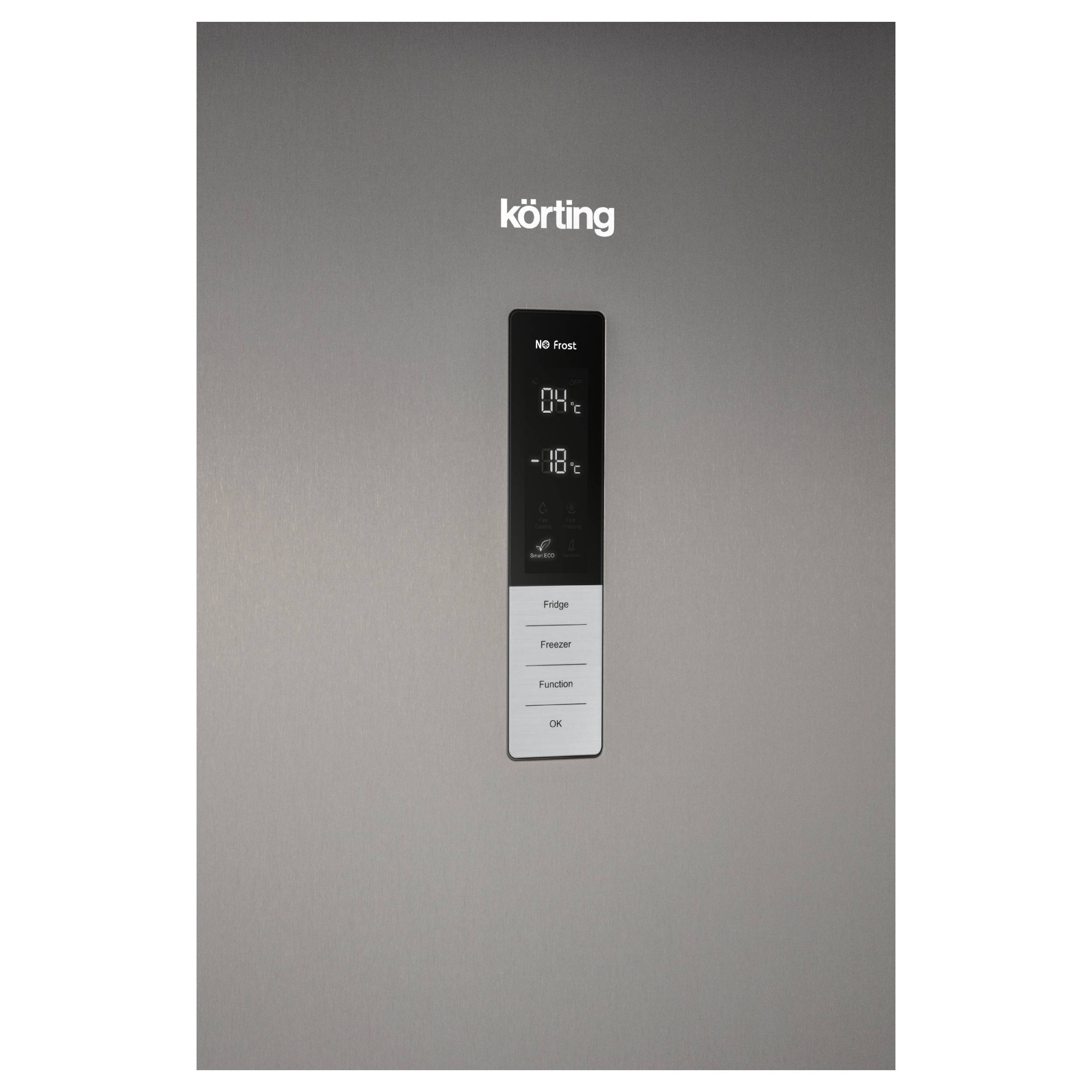 Холодильник с нижней морозилкой Korting KNFC61869X