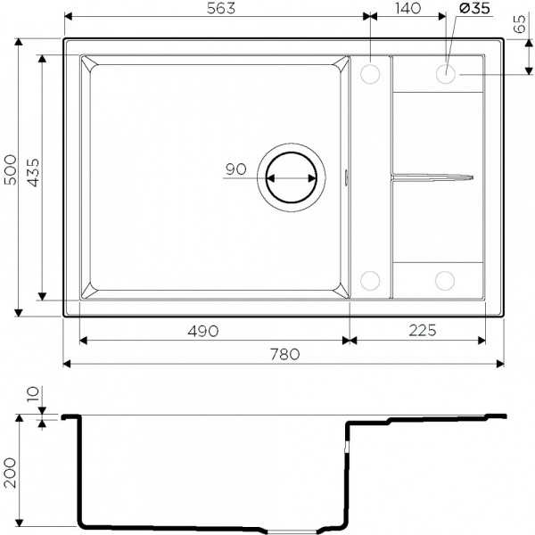 Гранитная мойка Omoikiri Sumi 78-LB-CH Tetogranit/шампань