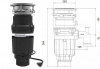 Измельчитель пищевых отходов BoneCrusher 610 AS+установочный комплект