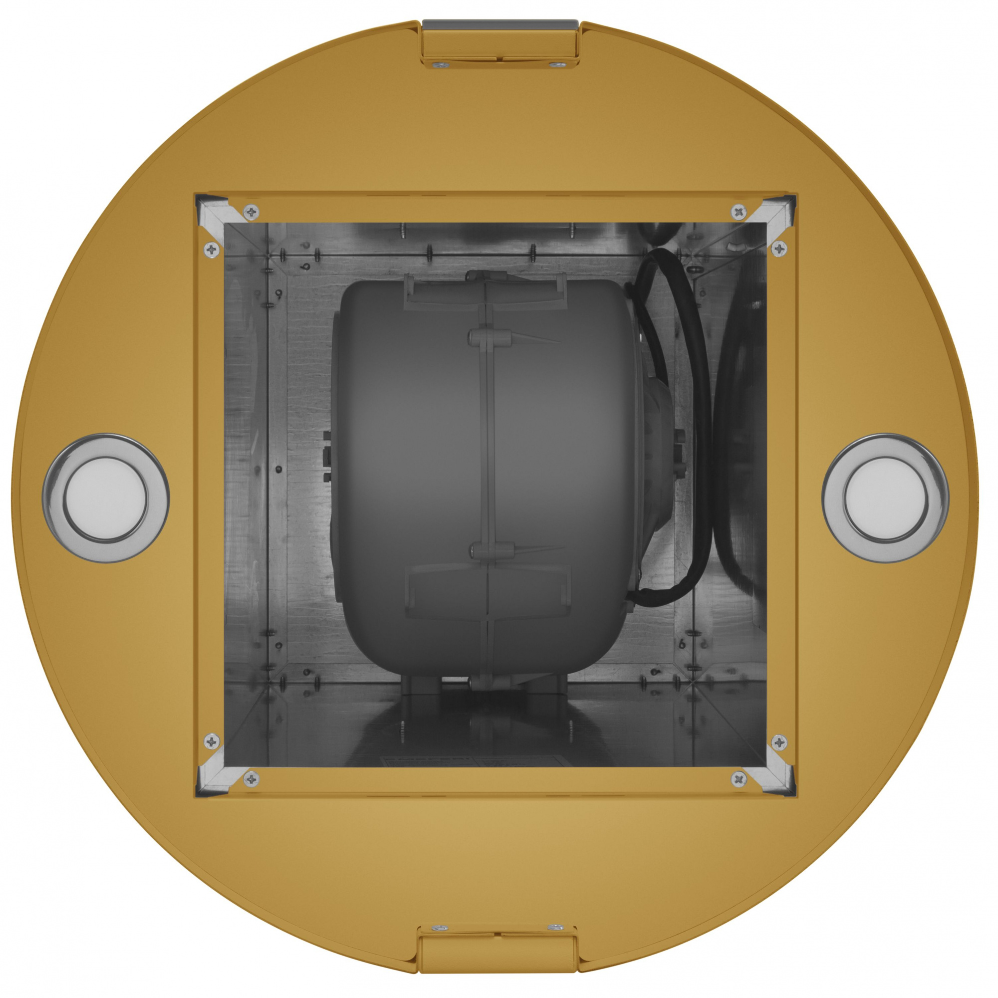 Вытяжка кухонная цилиндрическая островная MEFERI TUBE40GOLD ISLA COMFORT PLUS, 40 см, золотая, производительность 1200 м3/ч, 5 скоростей, режимы отвод и рециркуляция, сенсорное управление, гарантия 3 года
