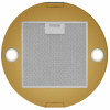 Вытяжка кухонная цилиндрическая островная MEFERI TUBE40GOLD ISLA COMFORT PLUS, 40 см, золотая, производительность 1200 м3/ч, 5 скоростей, режимы отвод и рециркуляция, сенсорное управление, гарантия 3 года
