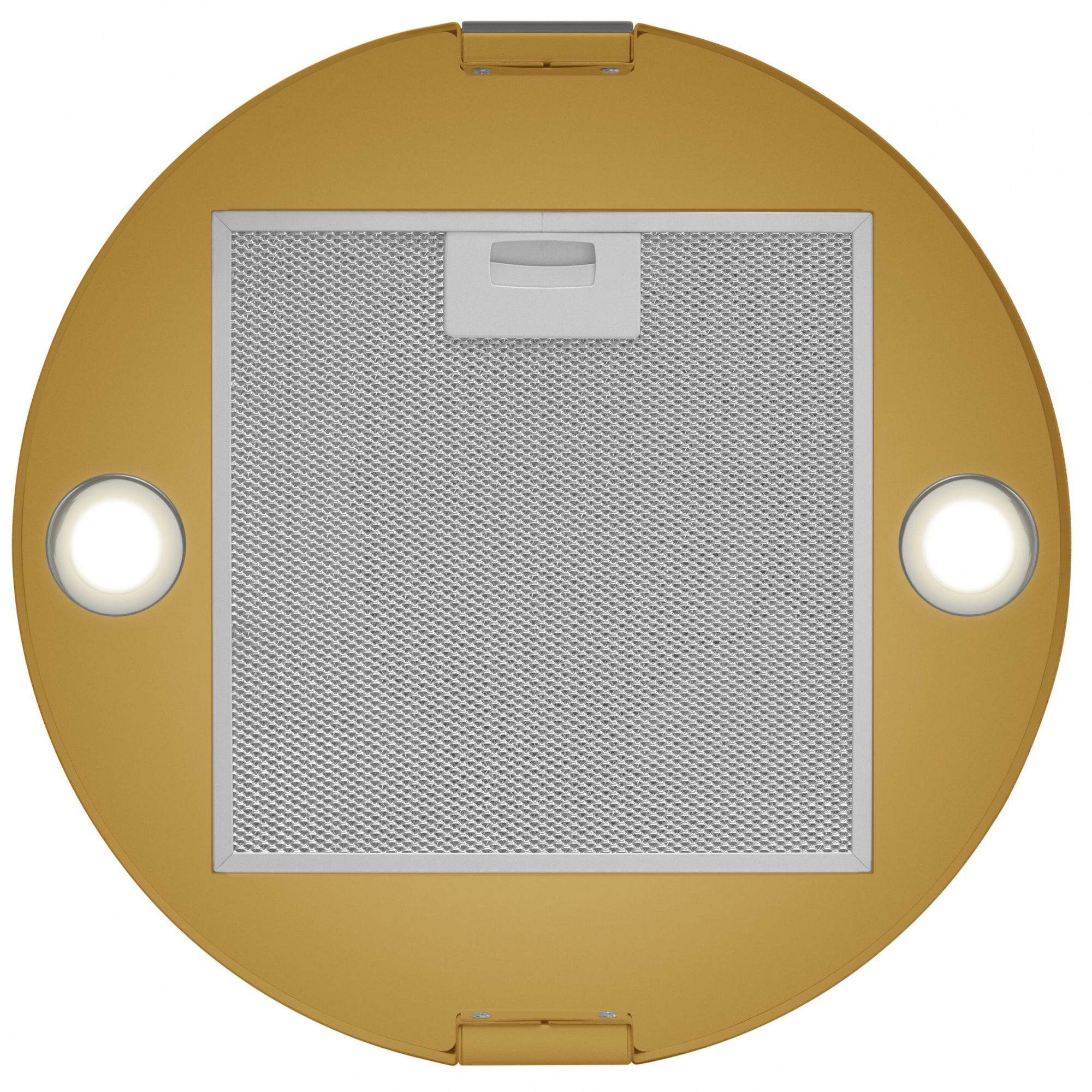 Вытяжка кухонная цилиндрическая островная MEFERI TUBE40GOLD ISLA COMFORT PLUS, 40 см, золотая, производительность 1200 м3/ч, 5 скоростей, режимы отвод и рециркуляция, сенсорное управление, гарантия 3 года